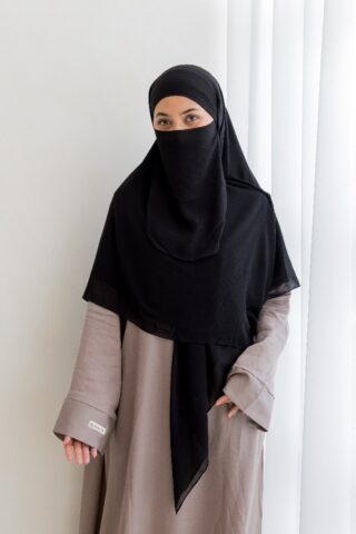 Bonebana.id - AURA MAGNET FLOWY French Square Hijab Semi Instant Syar'i (Best Seller)